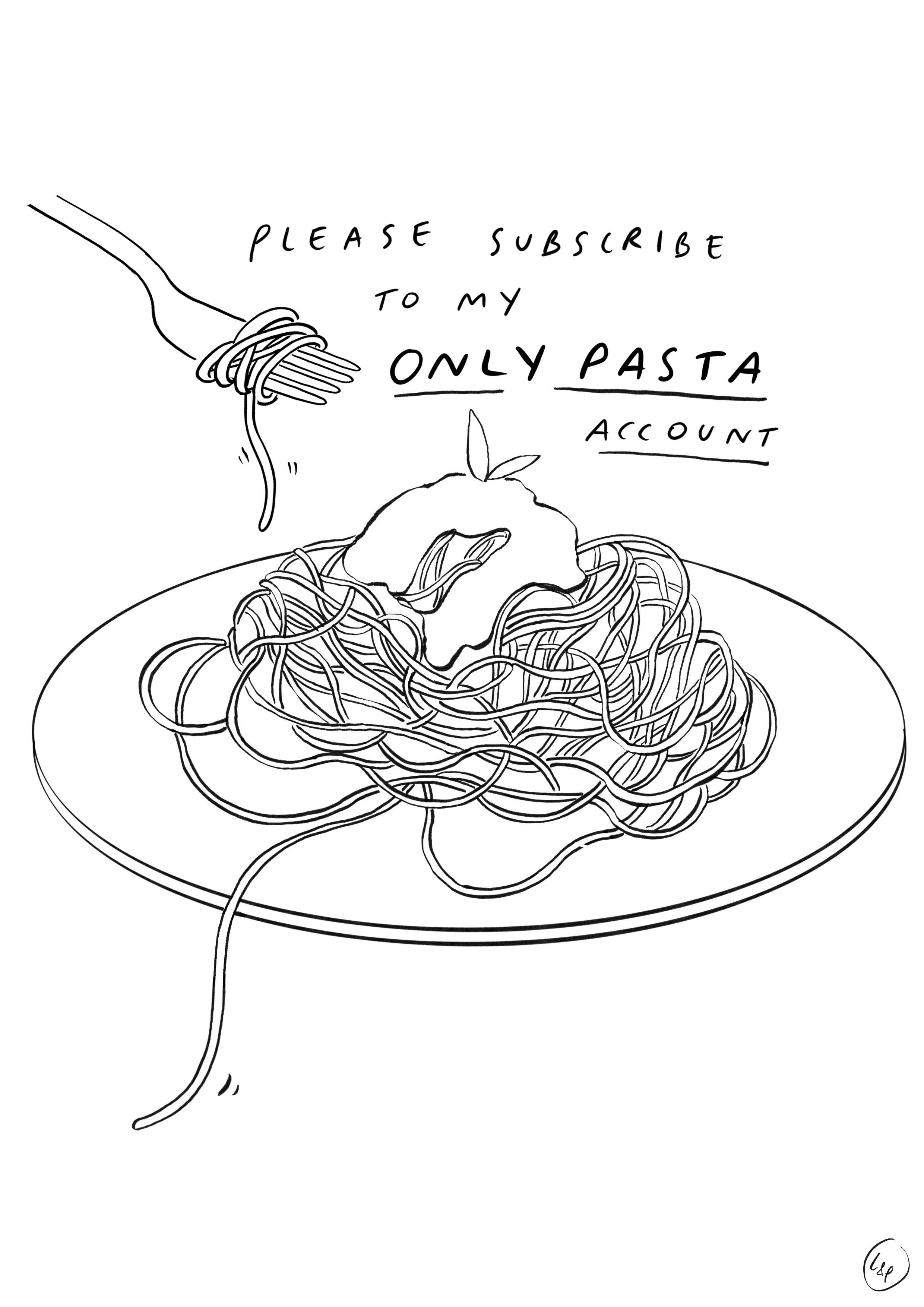 "Only Pasta" A4 print