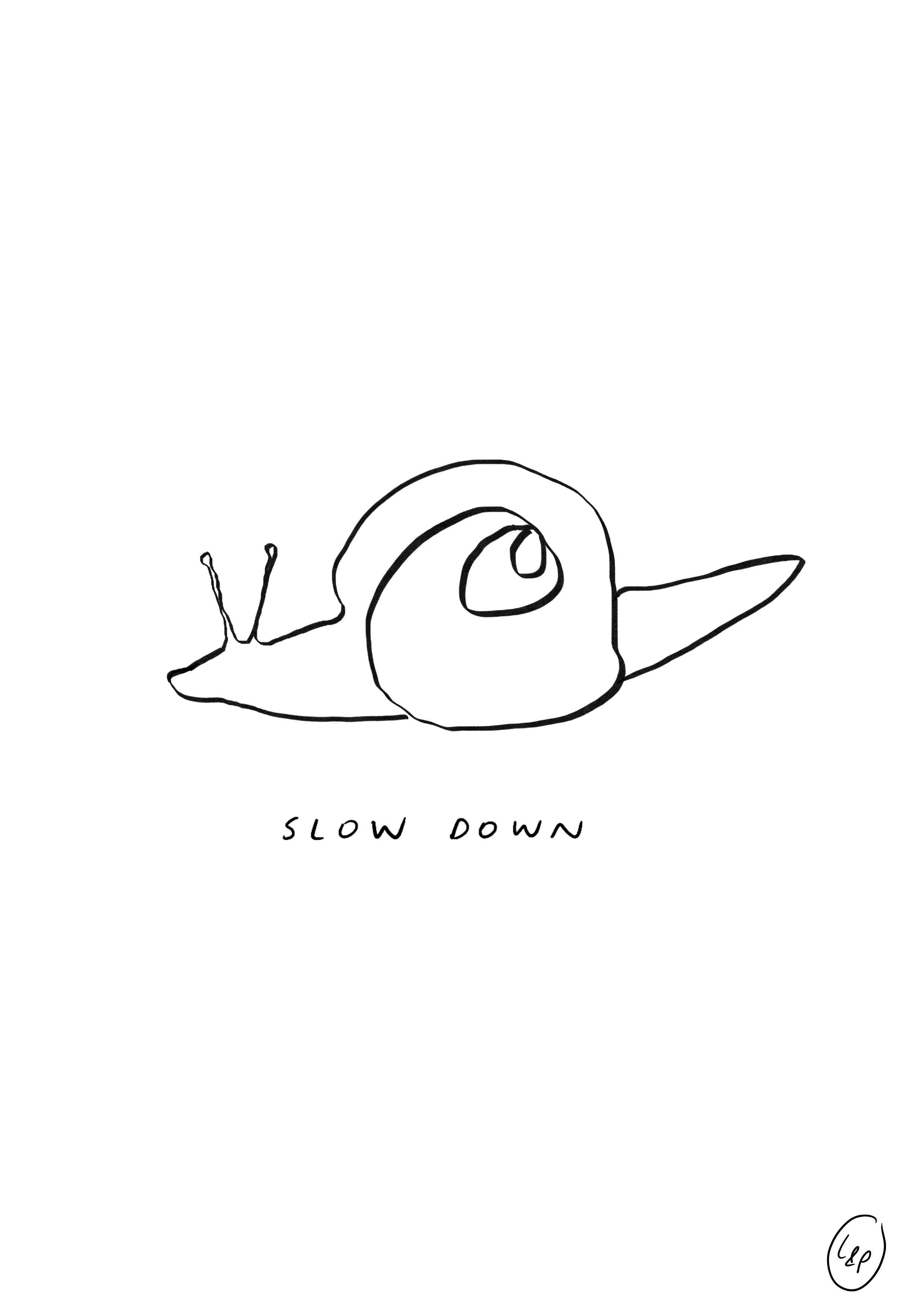 " Slow down" A4 print
