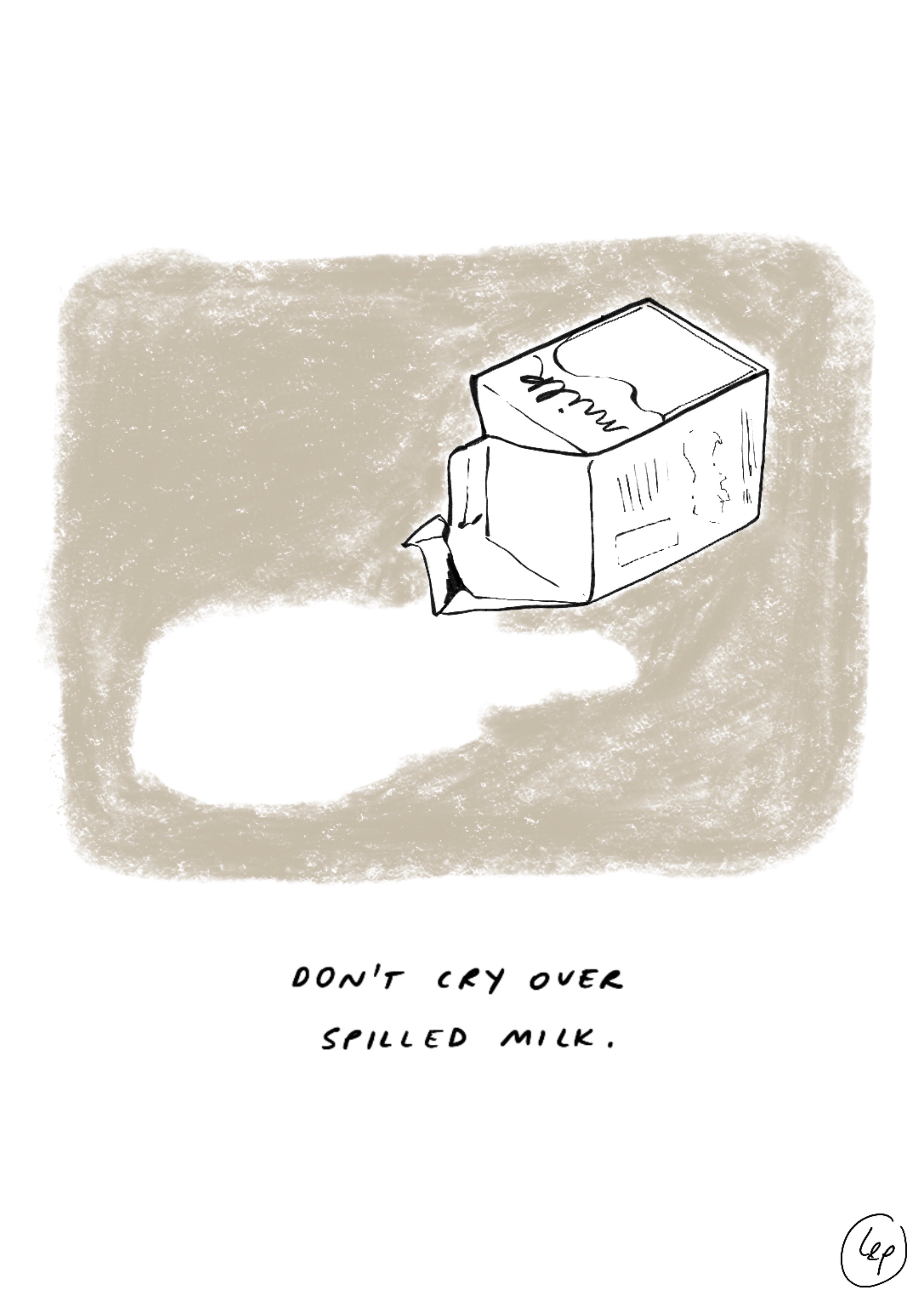 "Spilled Milk" A4 print